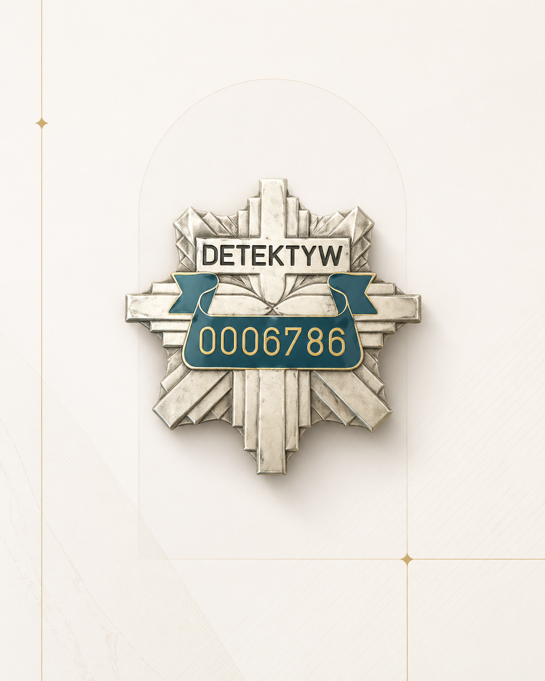 Odznaka detektywa - licencja MSWiA nr 0006786